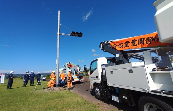 静岡県電業協会員として「総合防災訓練＠島田」に参加しました！